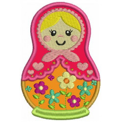 Stickmuster Matroschka Appli